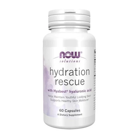 NOW FOODS Hydration Rescue - Kwas Hialuronowy + Kolagen (60 kaps.)