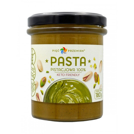 PIĘĆ PRZEMIAN Pasta pistacjowa 100% 180g