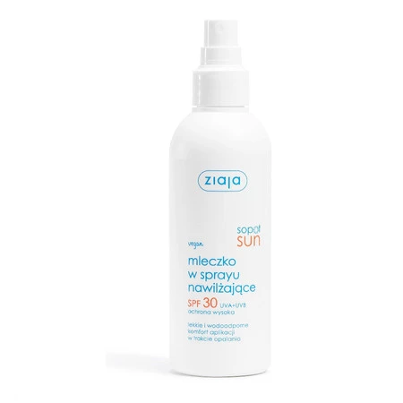 Ziaja, Mleczko w sprayu nawilżające do opalania SPF 30+ 170ml
