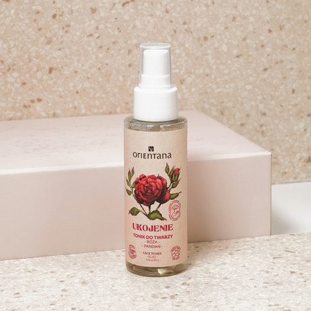 Orientana, Tonik do twarzy Ukojenie, róża japońska i pandan, 100 ml