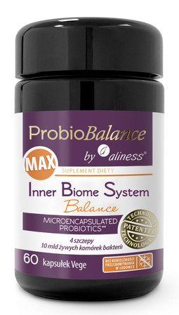Aliness ProbioBALANCE Probiotyk Inner Biome System Balance 10 mld 60 kaps. vege