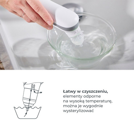 Nuvita, Elektryczny aspirator do oczyszczania nosa niemowląt z kołysankami i uspokajającym światłem LED, Biały