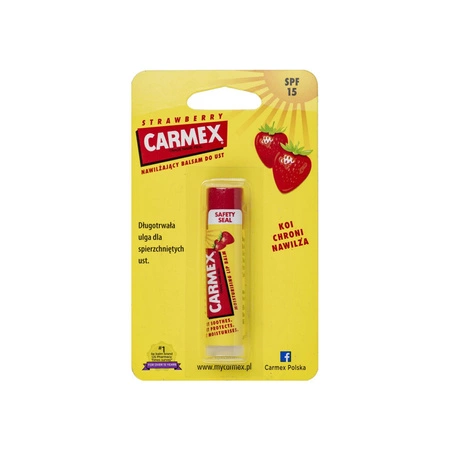 Carmex − Balsam ochronny do ust truskawkowy − 4.25 g