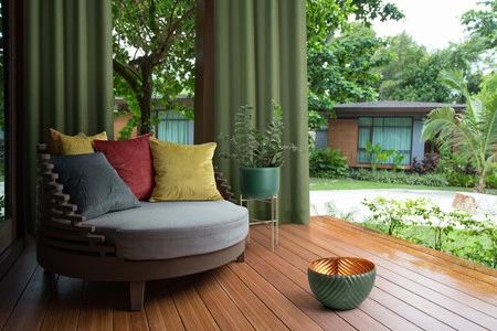 ZASŁONA GOTOWA RITA 140 X 250 CM CIEMNOZIELONY