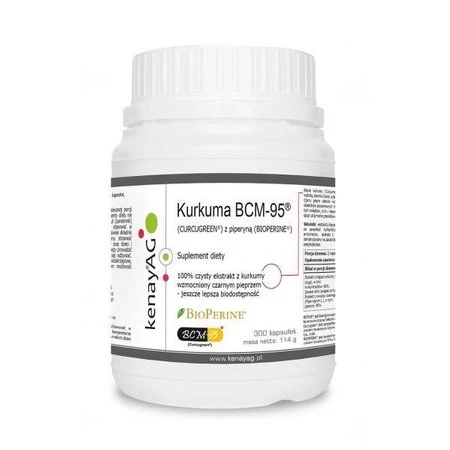 Kurkuma BCM-95® (CURCUGREEN®) z piperyną (BIOPERINE®) (300 kaps.)