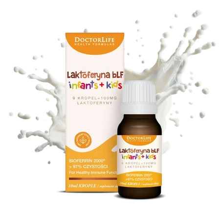 Doctor Life Laktoferyna bLF Infants + Kids 100mg suplement diety w kroplach 10ml