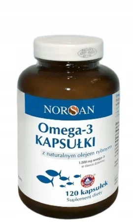 Norsan Omega-3 olej rybny kwasy tłuszczowe 120 kaps.