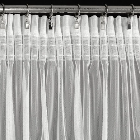 FIRANA GOTOWA LARISA NA TAŚMIE 140 X 270 CM BIAŁY