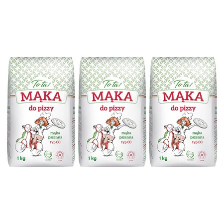 Zestaw 3x ToTa! Mąka pszenna do pizzy typ 00 - 1 kg