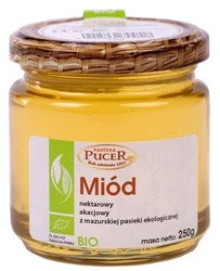 MIÓD NEKTAROWY AKACJOWY BIO 250 g - PASIEKA PUCER