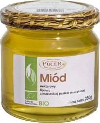 MIÓD NEKTAROWY LIPOWY BIO 250 g - PASIEKA PUCER