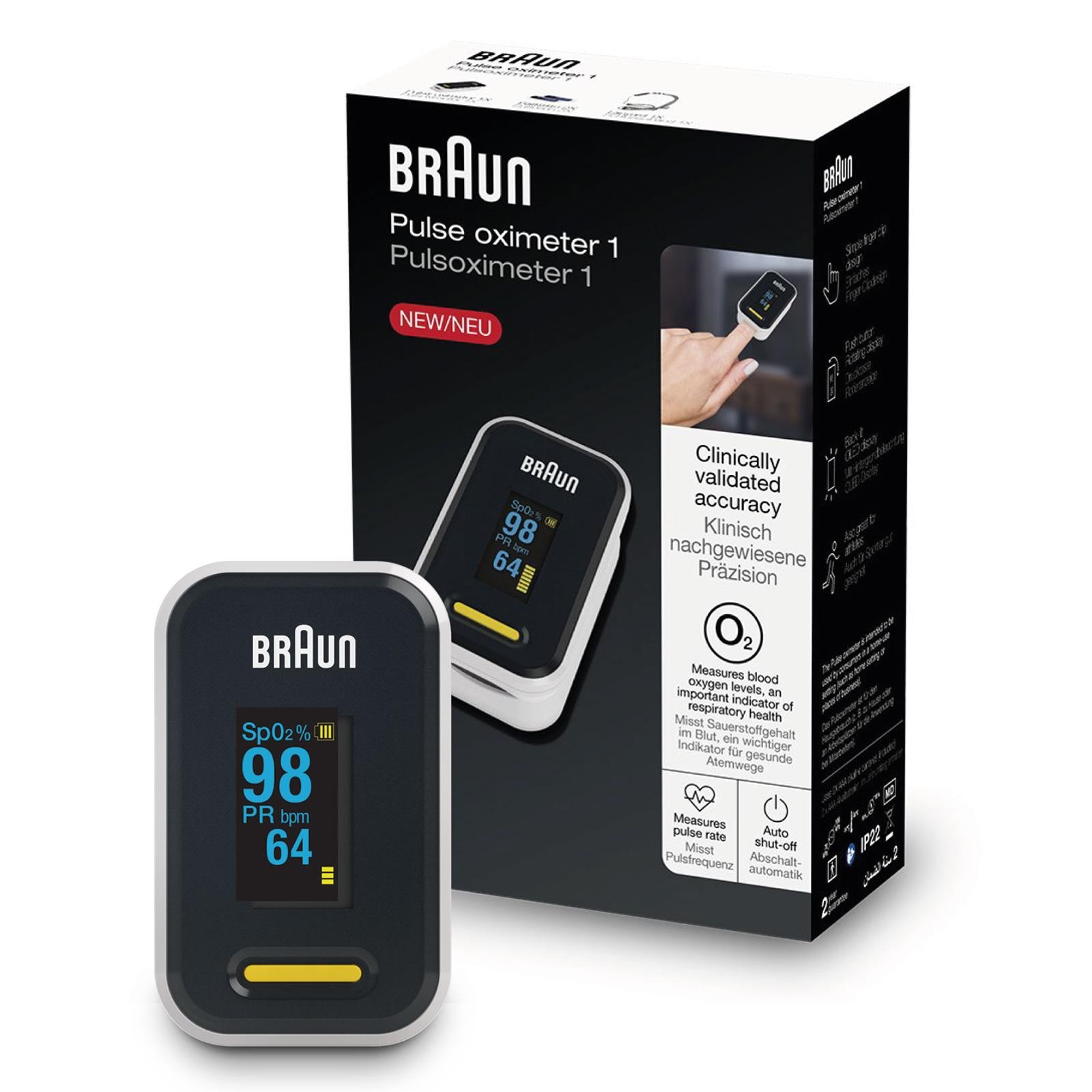 Braun Pulse Oximeter 1 Pulsoksymetr Medyczny Oled Sklep Nabeapl 4742