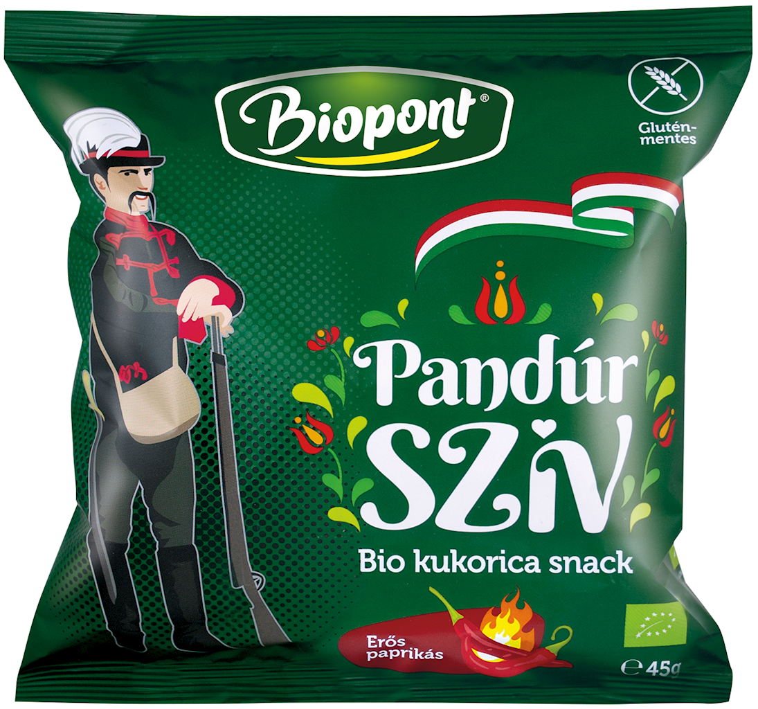 CHRUPKI KUKURYDZIANE O SMAKU OSTREJ PAPRYKI BEZGLUTENOWE BIO 45 g