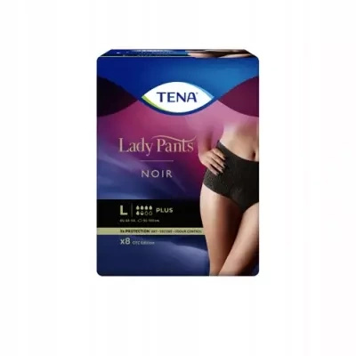  TENA – Lady Pants Plus Noir, Bielizna chłonna, rozmiar L – 8 sztuk