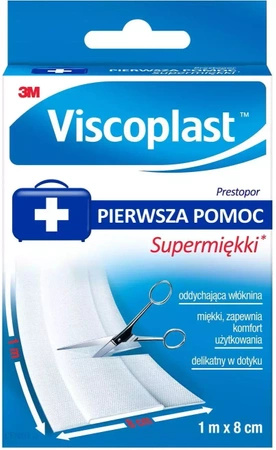 3M Viscoplast Prestopor − Supermiękki plaster do cięcia 1m x 8cm 1szt