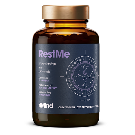 4MIND RestMe ukojenie nerwów i spokojny sen suplement diety 60 kapsułek