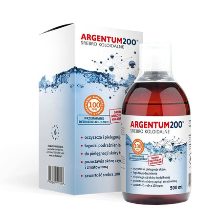 Aura Herbals -  Argentum 200 Srebro Koloidalne 100ppm tonik - 500 ml