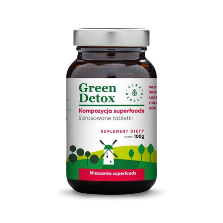 Aura Herbals - Green Detox, kompozycja superfoods - 75 tab