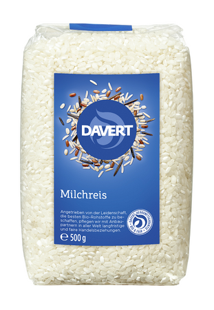 Davert − Ryż biały okrągły (mleczny) BIO − 500 g