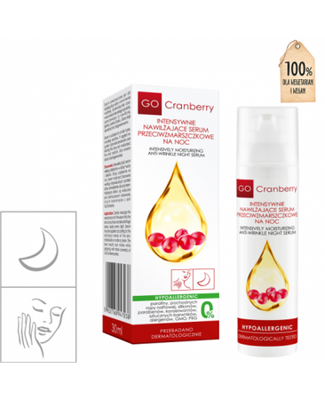 GoCranberry - Intensywnie nawilżające serum przeciwzmarszczkowe na noc - 30 ml 