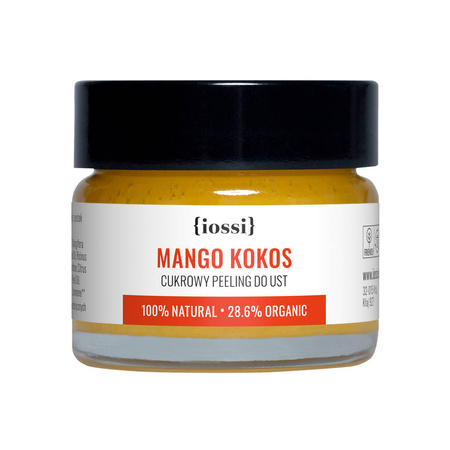 Iossi - Mango i Kokos. Delikatny cukrowy peeling do ust - 15 ml
