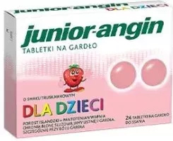 JUNIOR-ANGIN, tabletki na gardło dla dzieci − 24 tab.