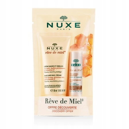 Nuxe Reve De Miel – Krem do rąk + pomadka – Zestaw